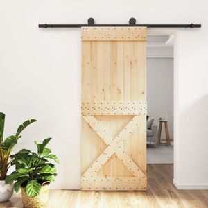 [Home] Schiebetür mit Beschlag 85x210 cm Massivholz Kiefer , Neue Mode 2024 im häuslichen Leben