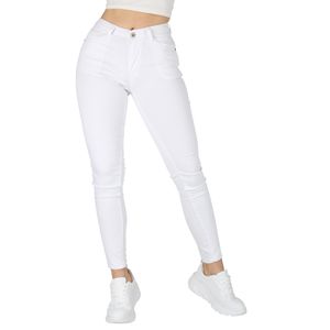 Giralin Damen High Stretch Hosen Skinny Fit Jeans High Waist 837231 Weiß 38 / M