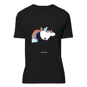 Mr. & Mrs. Panda Größe L T-Shirt Einhorn Pegasus - Schwarz - Geschenk, Erwachsenwerden, Tshirt, Unicorn, Frauen, Herrn, Schlafshirt, Glitzer, Männer, Einhörner