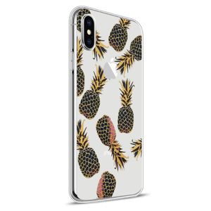Apple iPhone Xs / iPhone X Handyhülle Silikon Case Cover Motiv Ananas