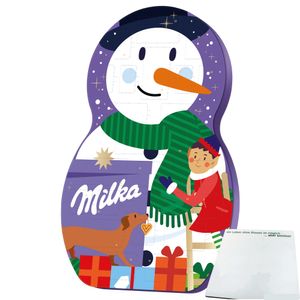 Milka Adventskalender Snow Mix (236g Packung) + usy Block