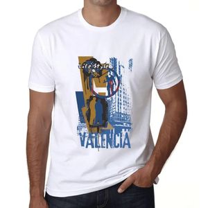 Herren Grafik T-Shirt Lebensstil in Valencia – Valencia Lifestyle – Öko-Verantwortlich Vintage Jahrgang Kurzarm Lustige Druck Geburtstag Geschenk Mann