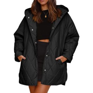 Damen Daunenjacken Baumwolle Geteiltes Mantel Warme Gesteppte Jacken Oberbekleidung Winter Schwarz,Größe:EU