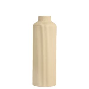 STOREFACTORY - Vase "Ådala" beige Keramik 8 × 8 × 23 cm