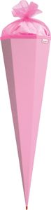 ROTH Bastelschultüte mit Verschluss 850 mm rosa ROTH Bastelschultüte mit Verschluss 850 mm rosa