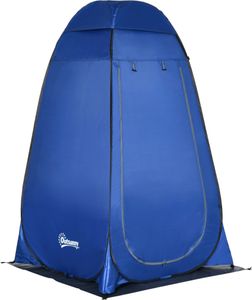 Duschzelt A20-258DB, Umkleidezelt mit Tasche, Außentoilette, Lagerzelt, dunkelblau, 126 x 124 x 189 cm