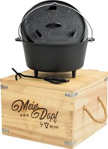 BBQ Toro Dutch Oven "My Pot", 9,0 l, speciální edice včetně dřevěného boxu
