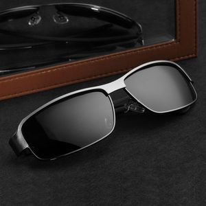 Retro Herren Polarisierte Sonnenbrille Zum Fahren Uv-Schutz Brillen Brillen-Waffengrau