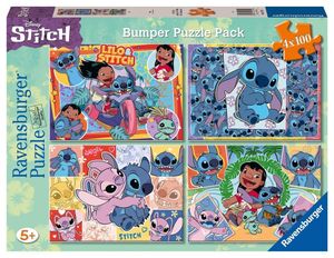 Puzzle 4x100 elementów Disney Stitch