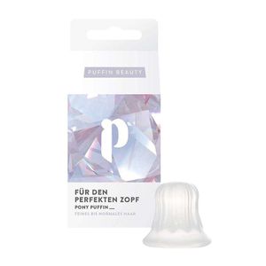 PONY PUFFIN Crystal Transparent für alle Haarfarben Frisurenhilfe perfekten Zopf voller Volumen & Halt Made in Germany Latexfrei & vegan Hebt Deinen Zopf
