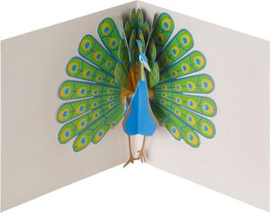 Pop-Up Grußkarte Pfau