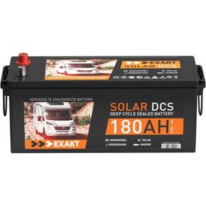 EXAKT DCS Solarbatterie 12V 180Ah Wohnmobil Versorgung Boot Batterie 200Ah 150Ah