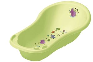 Baby Badewanne XXL 100 cm mit Stöpsel Hippo grün Babywanne Wanne