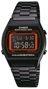 Casio Herrenuhr B640WB-4BEF Retro schwarz rot Uhr