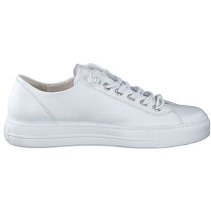 Paul Green 4081-061 Damen, Sneaker, Leder, White/Silver, NEU, supersoft - Damenschuhe Top Trends, Weiß, leder (mastercalf)