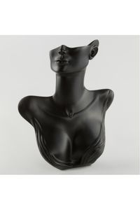 MNZ-Polyester lackierter Körper- schwarze Halskette- Ohrring- Schaufensterpuppe (Aydındecor) POL1513