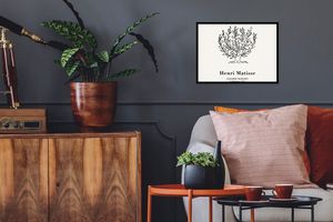 MuchoWow® Gerahmtes Poster Matisse - Baum - Natur - Alte Meister 40x30 cm - Poster mit Schwarzem Bilderrahmen Wandposter Rahmen Foto Bilder - Kunstposter - Wanddekorationen