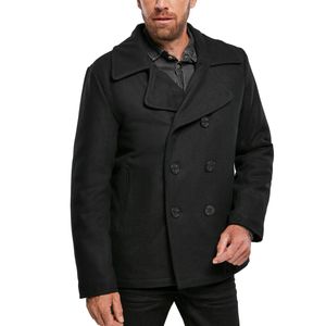 Brandit Pánsky krátky kabát Pea Coat BD3109 Black XXL