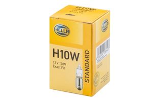 HELLA 8GH 002 473-191 Glühlampe Standard H10W 12V 10W BA9s,