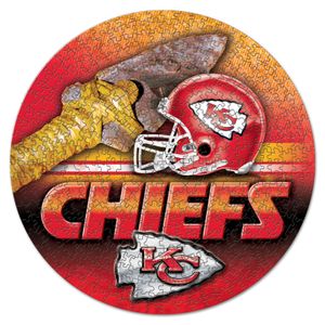 NFL Kansas City Chiefs rund Puzzle Football 500 Teile pcs 51cm
