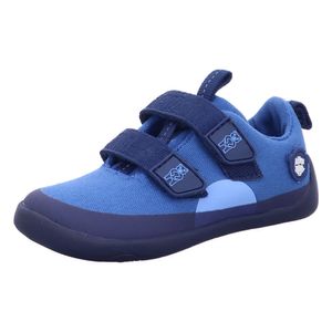 Affenzahn Lucky Bear Kinderschuhe Jungen Halbschuhe Klettschuh Blau, Schuhgröße:25 EU