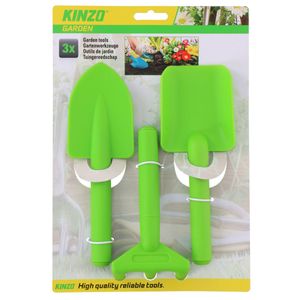 Kinder Gartenwerkzeug Schaufel, Rechen & Spantenschaufel aus Kunststoff 3 Farben, Farbe:grün