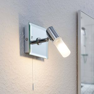 Lindby Wandleuchte, Wandlampe Bad 'Zela' (spritzwassergeschützt (Modern) in Chrom aus Metall u.a. für Badezimmer (1 flammig, G9) - Wandleuchten, Spiegelleuchte Badezimmer, Wandbeleuchtung