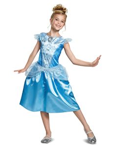 Kinderparty Disney Princess Cinderella Kinderkostüm Classic S (4-6 Jahre) Kinderkostüme 100% Polyester Prinzessin PTY_Karneval Mädchenkostüme