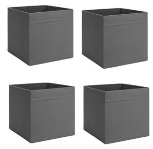 4x Dröna Set Ikea dunkelgrau Box für Regal Kallax Aufbewahrung Kiste