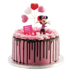 Kuchen Deko Lizenzartikel Minnie Maus 3-teilig rosa