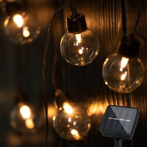 LUMILED solar fairy lights outdoor 30x LED 10,6 M solar fairy lights outdoor light ball IP44 ciepła biel 3000K migające żarówki wielkanocne łańcuch słoneczny