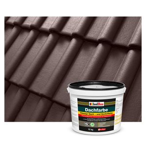 Isolbau Dachfarbe Braun 12 kg Sockelfarbe Fassadenfarbe Dachbeschichtung RAL Farbe