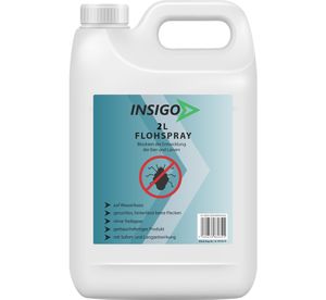 INSIGO 2L Anti-Flohspray, Mittel gegen Flöhe, Flohschutz, Katzenfloh, Hundefloh, Insektenschutz, gegen Ungeziefer & Parasiten, Innen & Außen