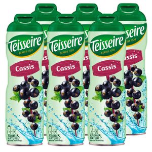 Teisseire Getränke-Sirup Cassis 600ml - Intensiver Geschmack (6er Pack)