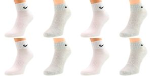 Nike Socken Herren Damen One Quater Socks - Farbe: 8 Paar bunt - Größe: 46-50