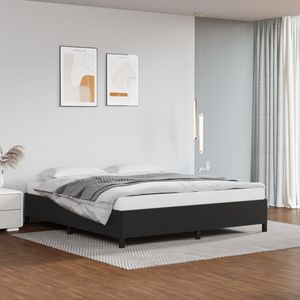 Ankonbej Bettgestell Schwarz 180x200 cm Kunstleder