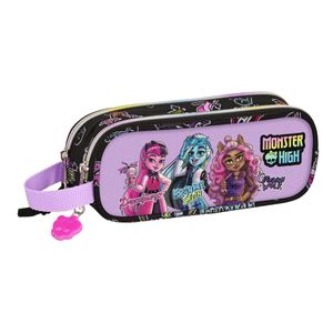 Dvojité viacúčelové vrecko Monster High Creep Black 21 x 8 x 6 cm