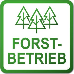 Aufkleber "Forstbetrieb" 10x10cm Forst Jagd Schild Forstwirtschaft R196-02