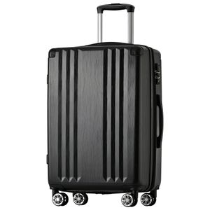 Flieks Cestovný kufor na kolieskach s univerzálnymi kolieskami, kufor na príručnú batožinu so zámkom TSA, XL, 50,5x31,5x76,5 cm, čierny