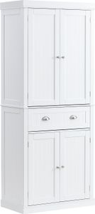 Szafka kuchenna VEVOR 183 cm, szafki gospodarcze z drzwiami, szufladą i 3 regulowanymi półkami, szafki do kuchni, salonu, jadalni, pralni, biała Szafka kuchenna VEVOR 183 cm, szafki gospodarcze z drzwiami, szufladą i 3 regulowanymi półkami, szafki do kuchni, salonu, jadalni, pralni, biała