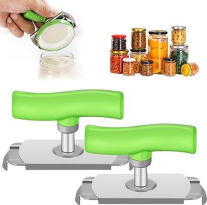 2Stk Effortless Arthritis Jar Opener, Arbeitssparender Dosenöffner, Dosenöffner Senioren, Glasöffner Schraubdeckelöffner, Grün