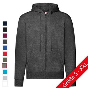 Fruit of the Loom Classic Hooded Sweat Jacket, Farbe:deep navy, Größe:M