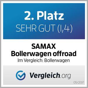 SAMAX Faltbarer Bollerwagen Offroad - Schwarz / Blau
