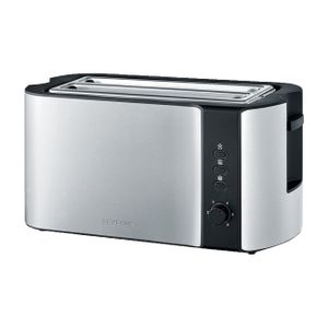 SEVERIN 4-Scheiben-Toaster AT 2590 Edelstahl / schwarz