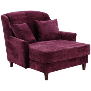 Max Winzer Judith Big-Sessel inkl. 1x Zierkissen 55x55cm - Farbe: burgund - Maße: 136 cm x 142 cm x 107 cm; 2891-767-2044135-F07