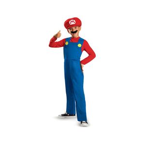 Super Mario červený kostým, karnevalový kostým Mario 127-136 cm 7-8 rokov
