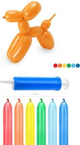 Pastellfarbene Polymer Clay Ballons 130cm mit Pumpe, Mix (1 Packung / 30 Stück)
