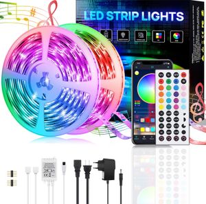 LED Strip, LED- Streifen, Lichtstreifen, Lichterketten, Bluetooth, 30M, 18 Lichter/M