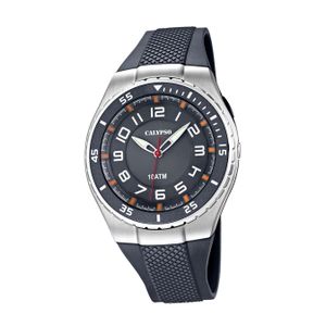 Calypso Silikon Herren Uhr K6063/1 Armbanduhr Casual grau Analogico D2UK6063/1