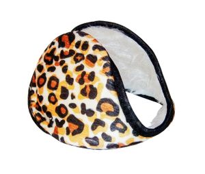 OHRENWÄRMER mit Innenfell Ohrenschützer Ohrwärmer Ohrenschutz Earmuffs (Leopardmuster, Plusch)